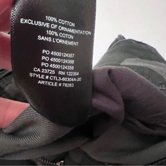 Aritzia * TNA Alix Camo High Rise Cargo Jogger Pant Grey Black Cotton EUC S - Picture 7 of 12